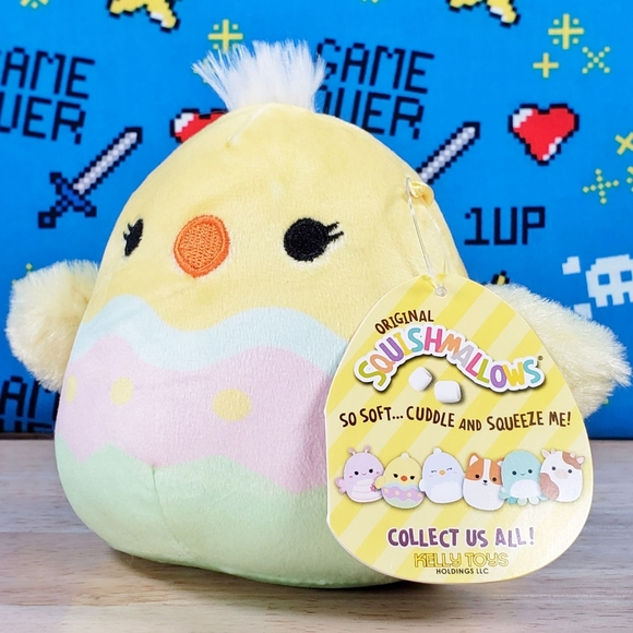 Squishmallow Aimee the Chick in Easter Egg 4.5" UltraSoft Stuffed Plush Toy NWT - Picture 6 of 12